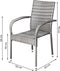 Casaria Tuinstoelen Set van 4 – Stapelbaar 90x56x60cm – Grijs