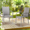 Casaria Tuinstoelen Set van 4 – Stapelbaar 90x56x60cm – Grijs