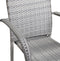 Casaria Tuinstoelen Set van 4 – Stapelbaar 90x56x60cm – Grijs