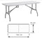 Casaria Tuintafel – 183x76cm Klapbaar Weerbestendig Draaggreep - Wit
