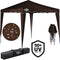 Casaria Vouwpaviljoen. party tent Capri - Popup donkerbruin 3x3m