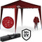 Casaria Vouwpaviljoen. party tent Capri - Popup donkerrood3x3m