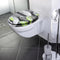 Casaria Wc-bril met Deksel Sluitingsmechanisme Toiletzitting MDF Steen Bladeren