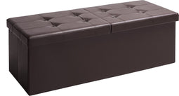 Casaria Zitbank met Opbergruimte - 115x40x40cm 131L Kunstleer – Zwart