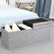 Casaria Zitbank met Opbergruimte - 115x40x40cm 131L Linnen Look – Donkergrijs