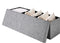 Casaria Zitbank met Opbergruimte - 115x40x40cm 131L Linnen Look – Donkergrijs