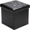Casaria Zitbank met Opbergruimte - 40x40x40cm 40L Kunstleer – Zwart