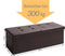 Casaria Zitbank met Opbergruimte - 80x40x40cm 100L Kunstleer – Bruin