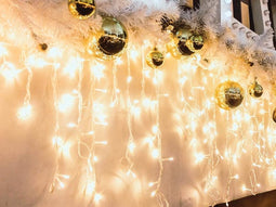 Cascadelight Icicle 4x0.6m 144l Warmwittransp.dr-modulator- 24v -ext1-5m -36str