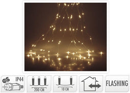 Cascadeverlichting met vuurvliegjeseffect - 200 led - warm wit