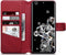 CaseBoutique Bookcase hoesje geschikt voor Samsung Galaxy S20 Ultra - Effen Rood - Echt Leer - Pashouder met 5 vakjes