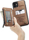 Caseme - Backcover portemonnee hoes - Geschikt voor iPhone 11 - Cognac