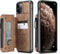 Caseme - Backcover portemonnee hoes - Geschikt voor iPhone 11 - Cognac