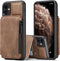 Caseme - Backcover portemonnee hoes - Geschikt voor iPhone 11 - Cognac