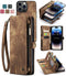Caseme Geschikt voor iPhone 12 Pro Max hoesje - Vintage 2 in 1 portemonnee - Bruin
