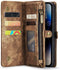 Caseme Geschikt voor iPhone 12 Pro Max hoesje - Vintage 2 in 1 portemonnee - Bruin
