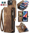 Caseme Geschikt voor iPhone 13 Mini hoesje - Vintage 2 in 1 portemonnee - Bruin