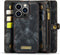 Caseme Geschikt voor iPhone 13 Pro hoesje - Vintage 2 in 1 portemonnee - Zwart