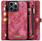 Caseme Geschikt voor iPhone 13 Pro Max hoesje - Vintage 2 in 1 portemonnee - Roze