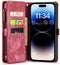 Caseme Geschikt voor iPhone 13 Pro Max hoesje - Vintage 2 in 1 portemonnee - Roze