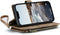 Caseme - Geschikt voor iPhone 14 - Portemonnee hoes - Bruin