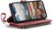 Caseme - Geschikt voor iPhone 14 Pro Max - Vintage 2 in 1 portemonnee hoes - Rood