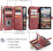 Caseme - Geschikt voor iPhone 14 Pro Max - Vintage 2 in 1 portemonnee hoes - Rood
