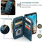 Caseme - Geschikt voor iPhone 14 Pro Max - Vintage 2 in 1 portemonnee hoes - Blauw