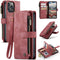 Caseme - Geschikt voor iPhone 14 Pro Max - Vintage 2 in 1 portemonnee hoes - Rood