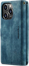 Caseme - Geschikt voor iPhone 14 Pro - Portemonnee hoes - Blauw
