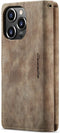 Caseme - Geschikt voor iPhone 14 Pro - Portemonnee hoes - Bruin