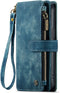 Caseme - Geschikt voor iPhone 14 - Vintage 2 in 1 portemonnee hoes - Blauw