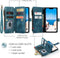 Caseme - Geschikt voor iPhone 14 - Vintage 2 in 1 portemonnee hoes - Blauw