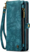 Caseme - Geschikt voor iPhone 14 - Vintage 2 in 1 portemonnee hoes - Blauw