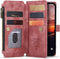 Caseme - Geschikt voor iPhone 14 - Vintage 2 in 1 portemonnee hoes - Rood