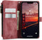 Caseme - Geschikt voor iPhone 14 - Vintage 2 in 1 portemonnee hoes - Rood