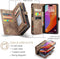 Caseme Geschikt voor iPhone 16 Pro Max hoesje - Vintage 2 in 1 portemonnee - Bruin