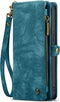 Caseme Geschikt voor iPhone 16 Pro Max hoesje - Vintage 2 in 1 portemonnee - Blauw