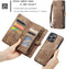 Caseme Geschikt voor iPhone 16 Pro Max hoesje - Vintage 2 in 1 portemonnee - Bruin
