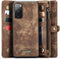 Caseme - Geschikt voor Samsung Galaxy S20 FE - Vintage 2 in 1 portemonnee hoes - Bruin