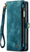 Caseme Geschikt voor Samsung Galaxy S22 hoes - Vintage 2 in 1 portemonnee - Blauw