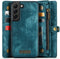 Caseme Geschikt voor Samsung Galaxy S22 hoes - Vintage 2 in 1 portemonnee - Blauw