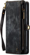 Caseme Geschikt voor Samsung Galaxy S22 Plus / S22+ hoes - Vintage 2 in 1 portemonnee - Zwart