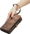 Caseme Geschikt voor Samsung Galaxy S22 Ultra hoes - Vintage 2 in 1 portemonnee - Bruin