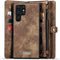 Caseme Geschikt voor Samsung Galaxy S22 Ultra hoes - Vintage 2 in 1 portemonnee - Bruin