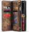 Caseme Geschikt voor Samsung Galaxy S22 Ultra hoes - Vintage 2 in 1 portemonnee - Bruin