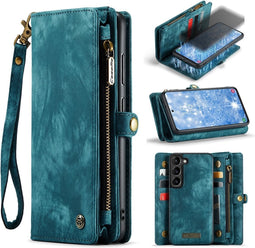 Caseme - Geschikt voor Samsung Galaxy S23 Plus / S23+ - Vintage 2 in 1 portemonnee hoes - Blauw