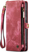 Caseme - Geschikt voor Samsung Galaxy S23 Plus / S23+ - Vintage 2 in 1 portemonnee hoes - Rood