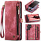 Caseme - Geschikt voor Samsung Galaxy S23 Ultra - Vintage 2 in 1 portemonnee hoes - Rood