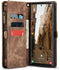 Caseme - Geschikt voor Samsung Galaxy S23 Ultra - Vintage 2 in 1 portemonnee hoes - Bruin